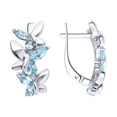 Серьги из серебра SOKOLOV 92022930, топаз