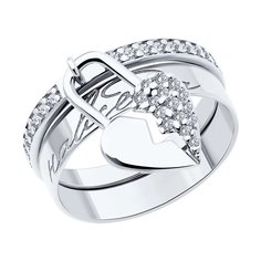 Кольцо из серебра р. 17 SOKOLOV 94014137, фианит