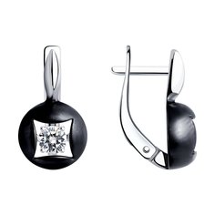 Серьги из серебра Diamant 94-120-01815-1, фианит