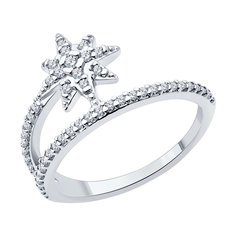 Кольцо из серебра р. 18 SOKOLOV 94014062, фианит