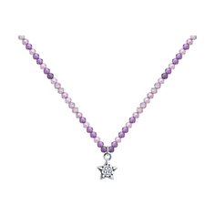 Колье из серебра 45 см SOKOLOV 94070752, фианит