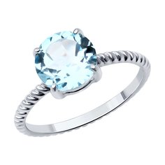 Кольцо из серебра р. 16,5 SOKOLOV 92014473, топаз