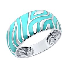 Кольцо из серебра р. 17,5 SOKOLOV 94014050, эмаль