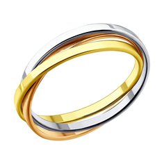 Кольцо из комбинированного золота р. 18,5 Diamant 51-111-02313-1
