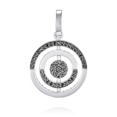 Кулон из белого золота ADAMAS 34040851/01-А51ДЧ-421, бриллиант АДАМАС