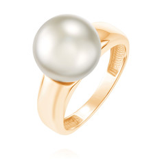 Кольцо из красного золота р. 18,5 ADAMAS 14040931/02-А50-771, жемчуг АДАМАС