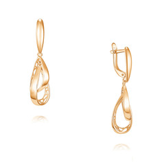 Серьги подвески из красного золота ADAMAS 24040952/01-А50-01 АДАМАС