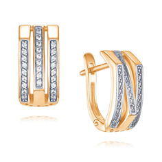 Серьги из красного золота ADAMAS 24040593/01-А50Д-72, фианит АДАМАС