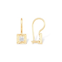 Серьги из красного золота 585Gold 602001657, фианит