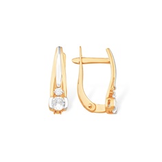 Серьги из красного золота 585Gold 302006483, фианит