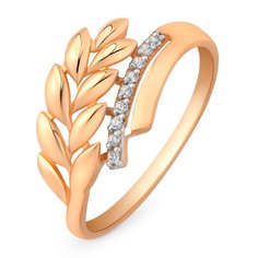 Кольцо из красного золота р. 18,5 585Gold 301009721, фианит