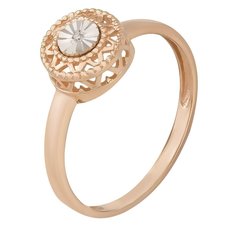 Кольцо из красного золота р. 17 585Gold 101008387, бриллиант
