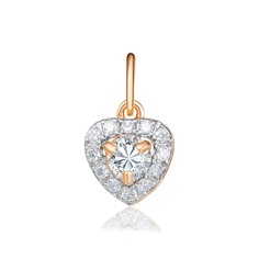 Подвеска из красного золота 585Gold 303003217, фианит