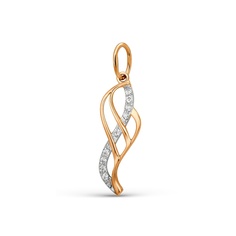 Подвеска из красного золота 585Gold 303003234, фианит