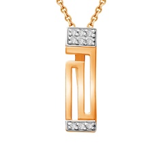 Кулон из красного золота 585Gold 303003067, фианит