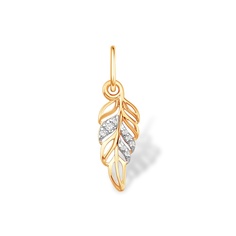 Подвеска из красного золота 585Gold 303003089, фианит