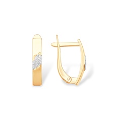 Серьги из красного золота 585Gold 302007038, фианит