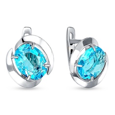 Серьги из серебра 585Gold 702010184, кристалл ювелирный
