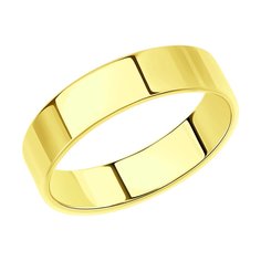 Кольцо обручальное из желтого золота р. 18,5 SOKOLOV 110200-2