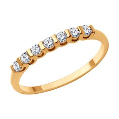 Кольцо из красного золота р. 17 Diamant 51-110-02033-1, фианит