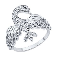 Кольцо из серебра р. 18 SOKOLOV 94014073, фианит