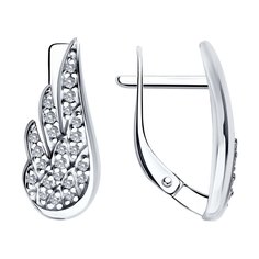 Серьги из серебра SOKOLOV 94026611, фианит