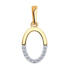 Кулон из красного золота Diamant 51-130-01953-1, фианит