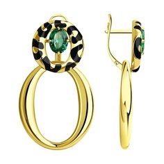 Серьги из серебра Diamant 93-321-01668-1, ситалл/эмаль
