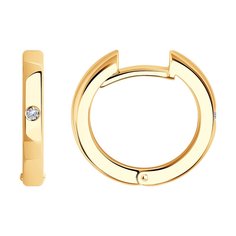 Серьги конго из серебра Diamant 93-120-02028-2, фианит
