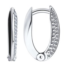 Серьги из серебра Diamant 94-120-01969-2, фианит/эмаль