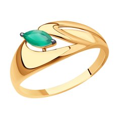 Кольцо из красного золота р. 20 Diamant 51-310-01444-3, агат