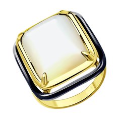Кольцо перстень из серебра р. 19,5 Diamant 93-310-01704-2, перламутр