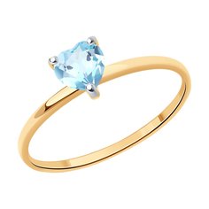 Кольцо из красного золота р. 16 Diamant 51-310-01741-1, топаз