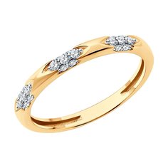 Кольцо из красного золота р. 17 Diamant 51-210-02035-1, бриллиант