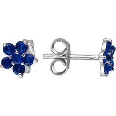 Серьги из серебра Эстет 01С255301-1, сапфир
