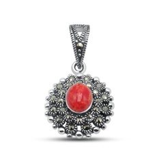 Кулон из серебра Silver Wings 230011-267-39, коралл
