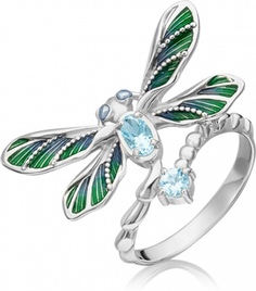 Кольцо из серебра р. 16,5 PLATINA jewelry 01-5483-00-201-0200-68, эмаль