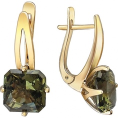 Серьги из желтого золота Эстет 01С238176-1, султанит