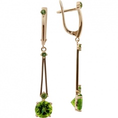 Серьги из красного золота ALORIS Серьги 1921Х, хризолит