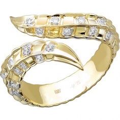Кольцо из желтого золота р. 16,5 Эстет 01К6313335, бриллиант