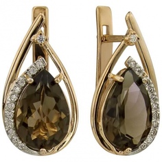 Серьги из красного золота ALORIS Серьги 1449РКц, фианит