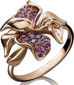 Кольцо из красного золота р. 19,5 PLATINA jewelry 01-5108-00-257-1110-57, эмаль