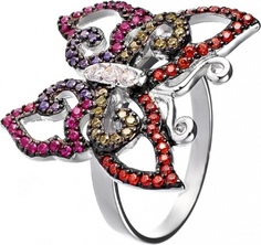 Кольцо из серебра р. 17,5 Джей Ви PR130015C_001_WG, фианит