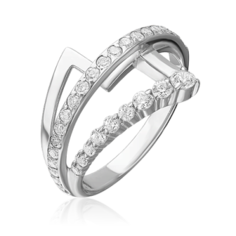 Кольцо из серебра р. 17 PLATINA jewelry 01-5698-00-401-0200, фианит