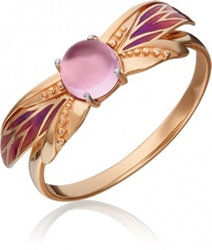Кольцо из красного золота р. 16,5 PLATINA jewelry 01-5455-00-203-1110-57, эмаль