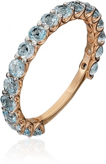 Кольцо из красного золота р. 16,5 PLATINA jewelry 01-5317-00-201-1110-57, топаз