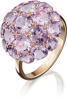 Кольцо из красного золота р. 19 PLATINA jewelry 01-4377-00-203-1110-46, аметист