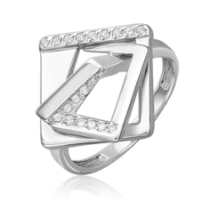 Кольцо из серебра р. 18,5 PLATINA jewelry 01-5699-00-401-0200, фианит