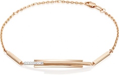 Браслет из красного золота р. 21 PLATINA jewelry 05-0766-00-401-1110, фианит