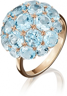 Кольцо из красного золота р. 20,5 PLATINA jewelry 01-4377-00-201-1110-46, топаз